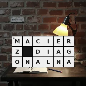 Rozwiązanie krzyżówki: główna przekątna - macierz diagonalna | hasła, synonimy i podpowiedzi Hasło krzyżówkowe główna przekątna - macierz diagonalna – rozwiązanie, synonimy, podpowiedzi i definicje krzyżówkowe